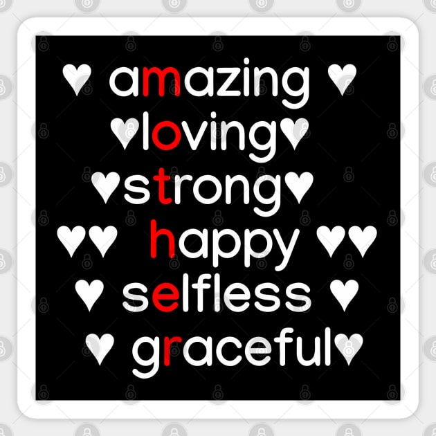 Amazing, Loving, Stong, Happy, Selfless, Graceful Sticker by sapphire seaside studio